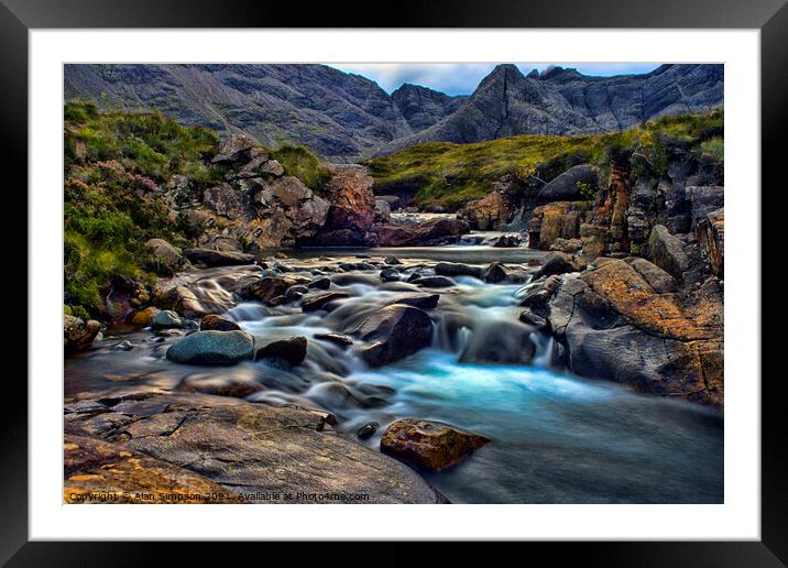 Fairy Pools River Framed Mounted Print by Alan Simpson