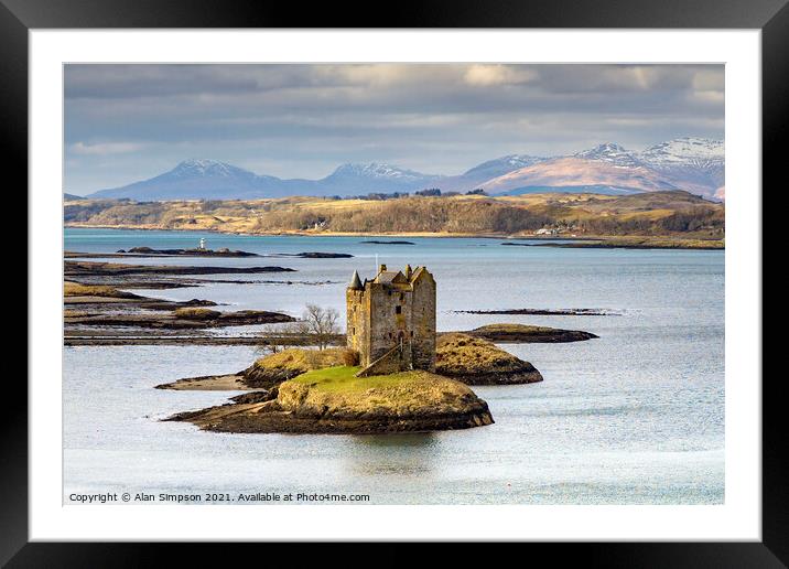 Castle Stalker Framed Mounted Print by Alan Simpson