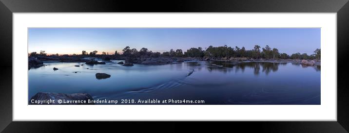 Sunrise on the Vaal Dam in The Orange Free State,  Framed Mounted Print by Lawrence Bredenkamp