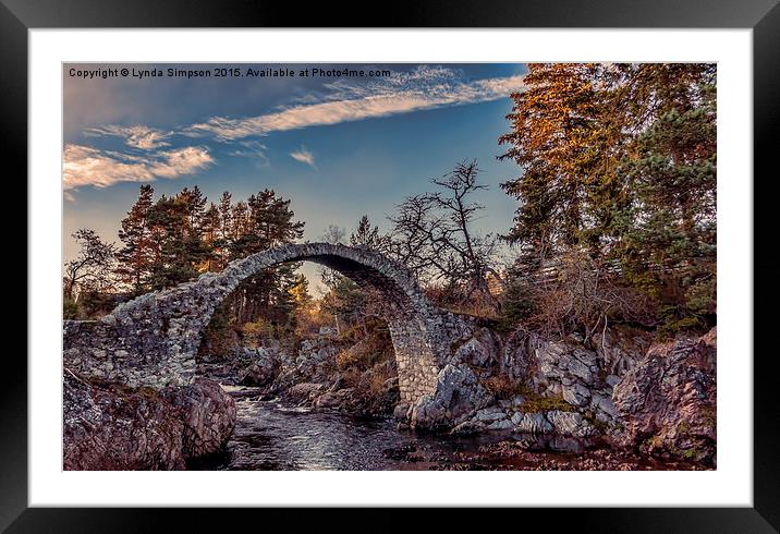  Carrbridge Framed Mounted Print by Lynda Simpson