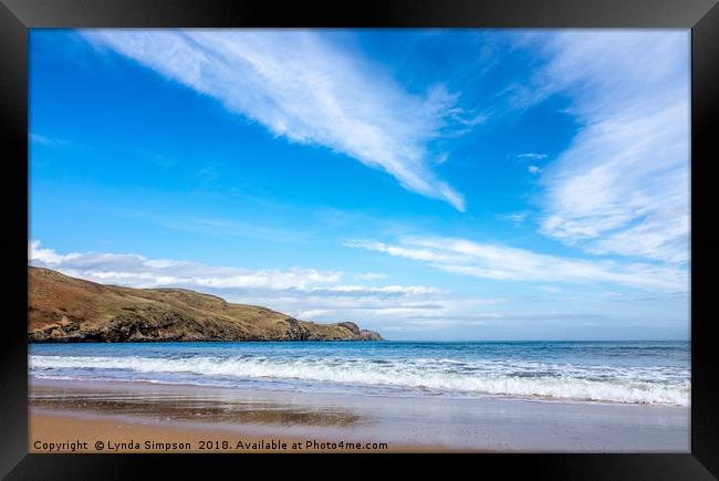 Strathy Bay Framed Print by Lynda Simpson