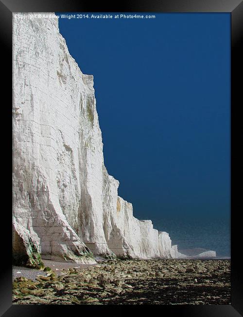  White Cliffs, Seven Sisters, Sussex Framed Print by Andrew Wright