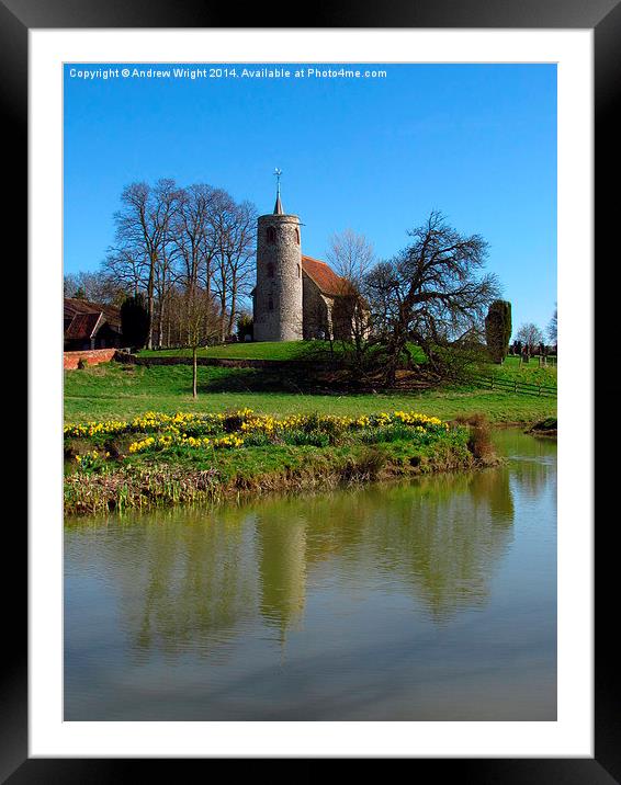  St. Mary's, Aldham, Suffolk Framed Mounted Print by Andrew Wright