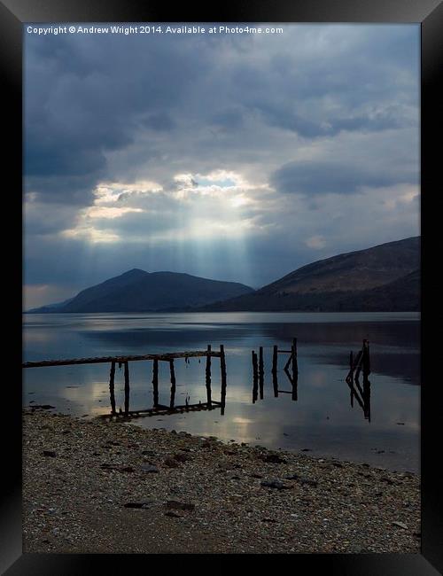  Rays Of Light On Loch Linnhe Framed Print by Andrew Wright