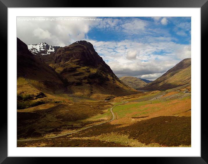  Glen Coe, Scottish Highlands Framed Mounted Print by Andrew Wright