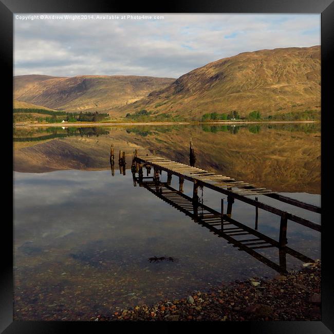  Mirror Image, Loch Linnhe, Scotland Framed Print by Andrew Wright