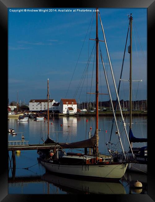  Yachts On The River Deben Framed Print by Andrew Wright