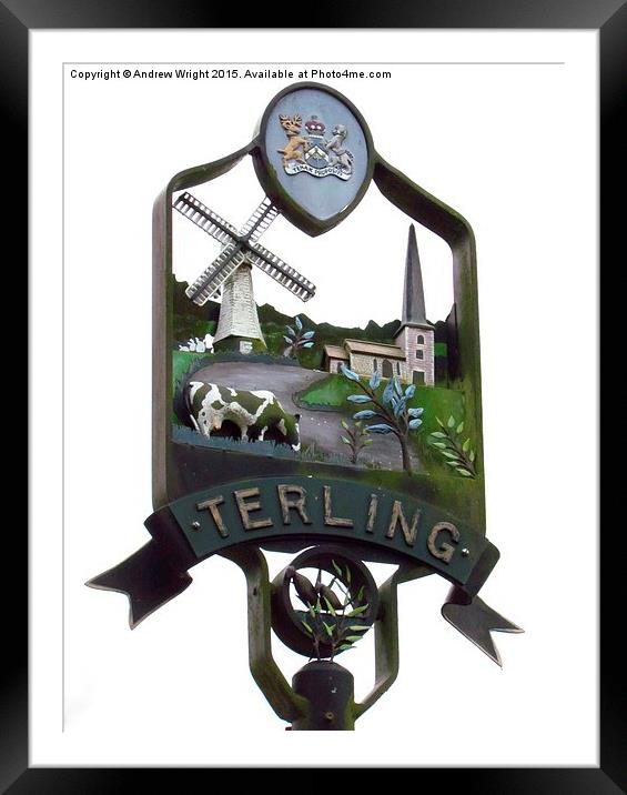  Terling, Essex Framed Mounted Print by Andrew Wright