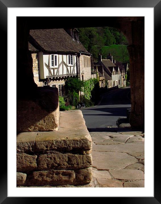  The Street, Castle Combe, Wiltshire Framed Mounted Print by Andrew Wright