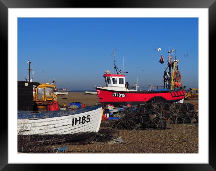 Fishing Boats, Aldeburgh Framed Mounted Print by Andrew Wright