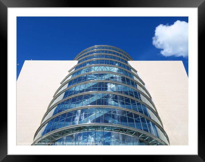 White Puffy Cloud, The Convention Centre, Dublin Framed Mounted Print by Andrew Wright