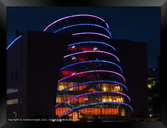 The Convention Centre, Dublin at Night Framed Print by Andrew Wright