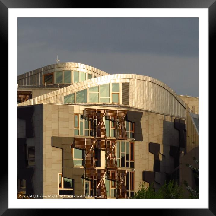Scottish Parliament Building Framed Mounted Print by Andrew Wright