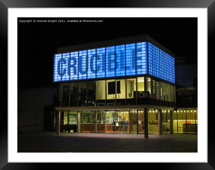 The Crucible Theatre, Sheffield Framed Mounted Print by Andrew Wright