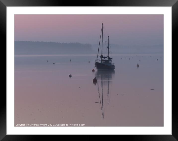 Dusky Pink Framed Mounted Print by Andrew Wright