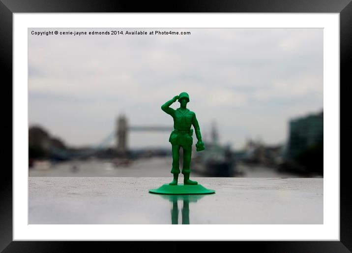 Toy Soldier Framed Mounted Print by cerrie-jayne edmonds