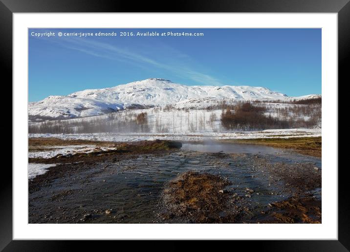 Mountain in Iceland Framed Mounted Print by cerrie-jayne edmonds