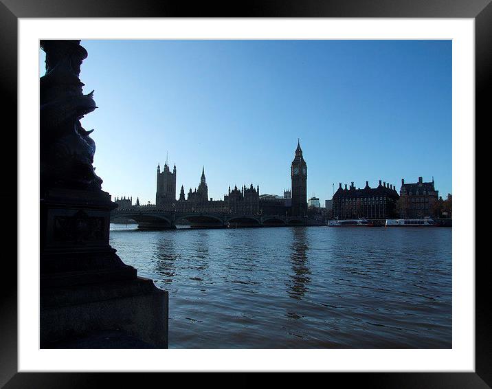  Across to Westminster Framed Mounted Print by Simon Hackett