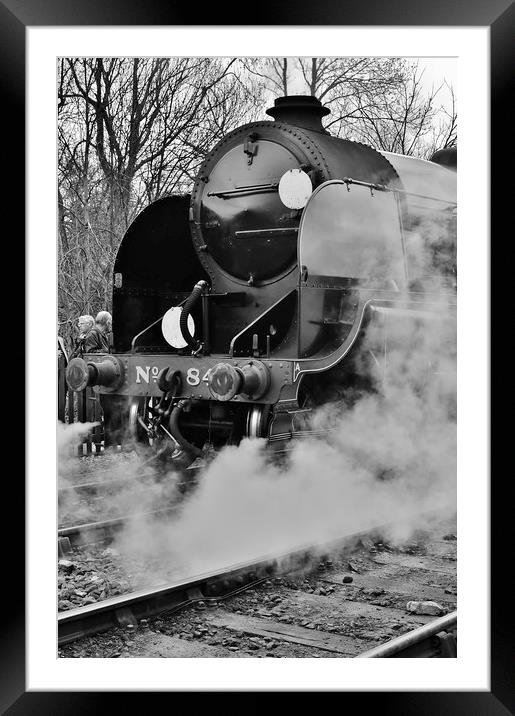 No 847 Class 4-6-0 at the Bluebell Railway Framed Mounted Print by Simon Hackett