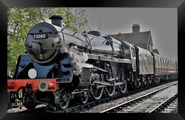 Steam Engine Camelot Framed Print by Simon Hackett