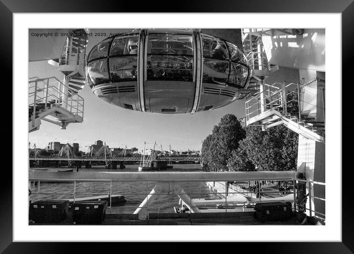 Start of The  London Eye Ride Framed Mounted Print by Simon Hackett