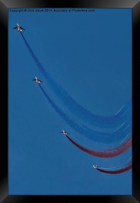  Patrouille de France at Air 14 Payerne 2014 Framed Print by chris albutt