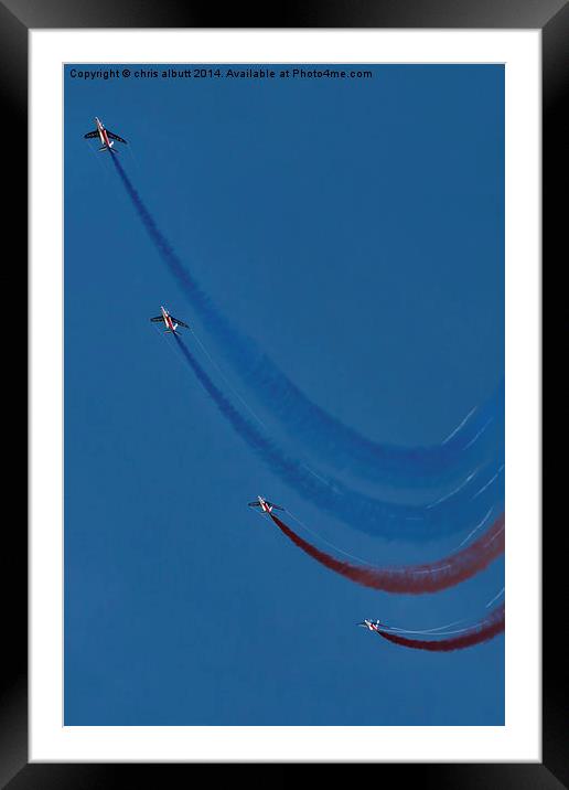  Patrouille de France at Air 14 Payerne 2014 Framed Mounted Print by chris albutt