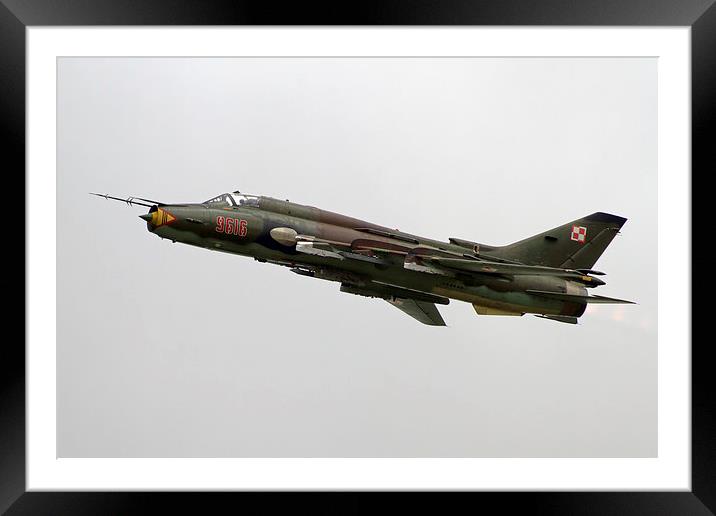  Su-22's of the Polish airforce Framed Mounted Print by chris albutt
