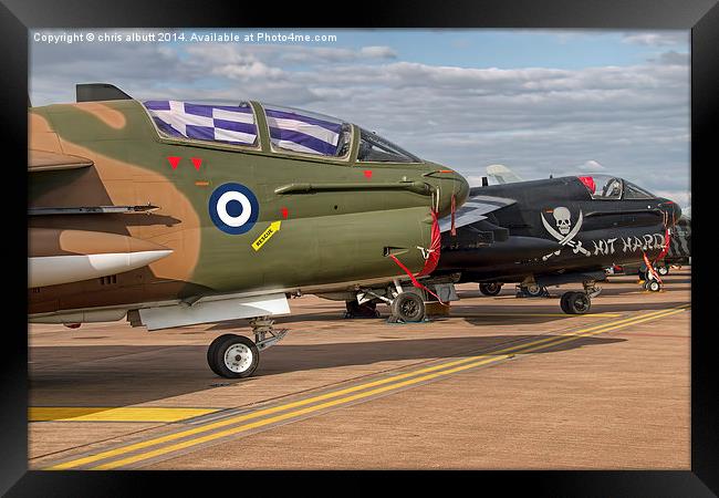    TA-7 Corsair II at RAF Fairford Framed Print by chris albutt