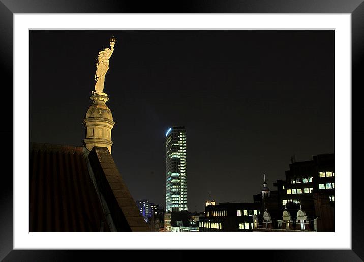  The top of The Palace Theatre and Centrepoint at  Framed Mounted Print by Jamie Lumley