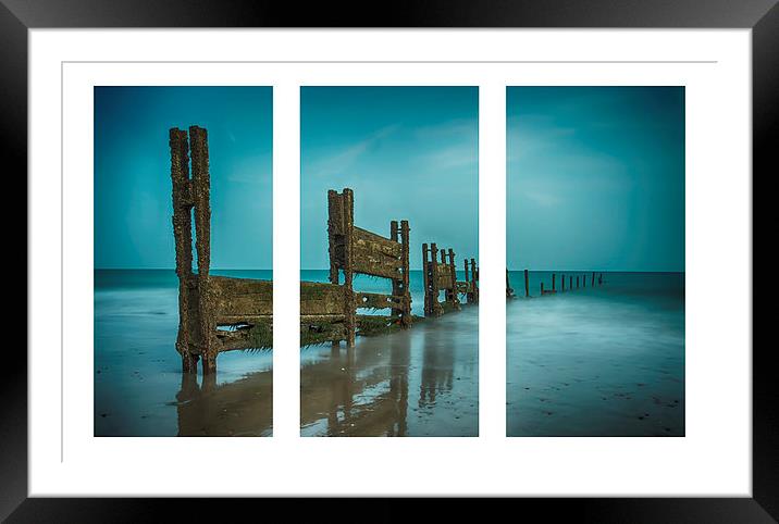  Triptych Beach View  Framed Mounted Print by Alistair  Duncombe