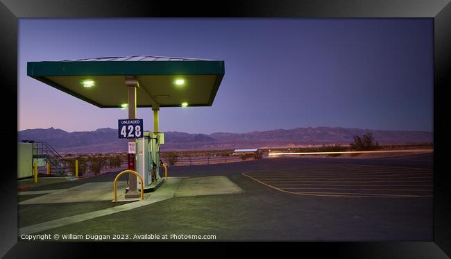 The last Gas Station Framed Print by William Duggan