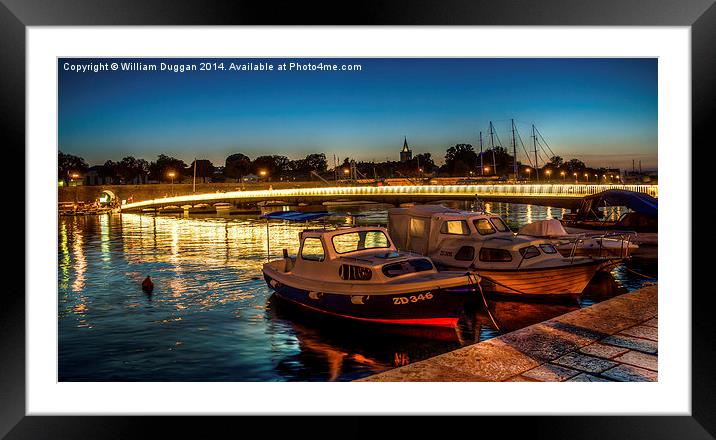  The Harbour Bridge Zadar  Framed Mounted Print by William Duggan