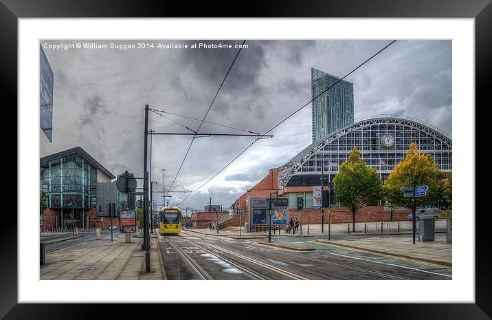  Manchester Morning Tram. Framed Mounted Print by William Duggan