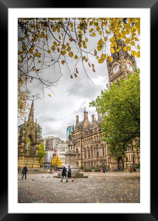  Albert Square Manchester Framed Mounted Print by William Duggan