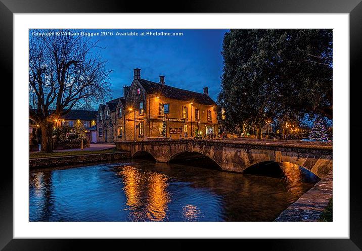 Bourton on Water ,Cotswolds. Framed Mounted Print by William Duggan