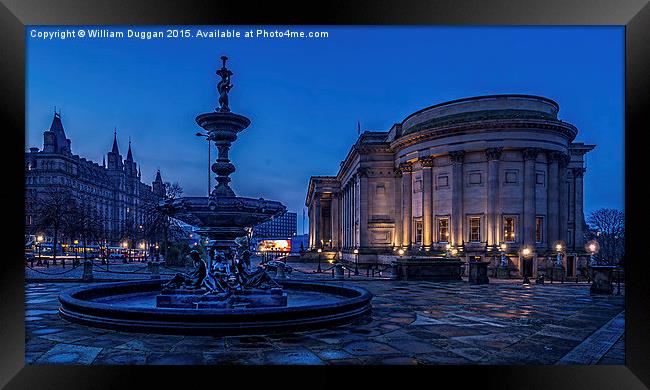 St Georges Hall And The Steble Fountain ,Liverpool Framed Print by William Duggan