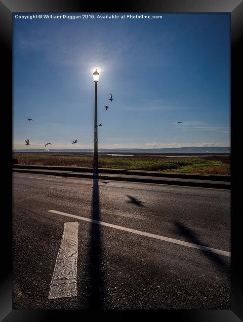  Parkgate village Seafront on the Wirral peninsula Framed Print by William Duggan