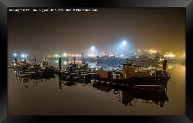  Whitby Fishing Boats. Framed Print by William Duggan