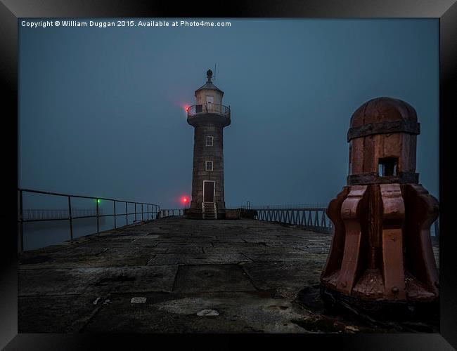  The Lighthouse at Whitby. Framed Print by William Duggan