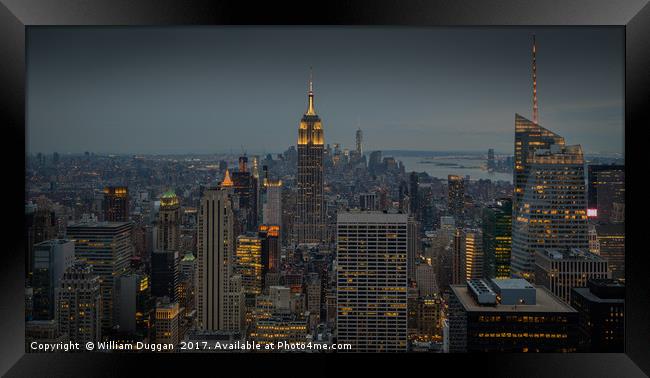 New York Skyline  Framed Print by William Duggan