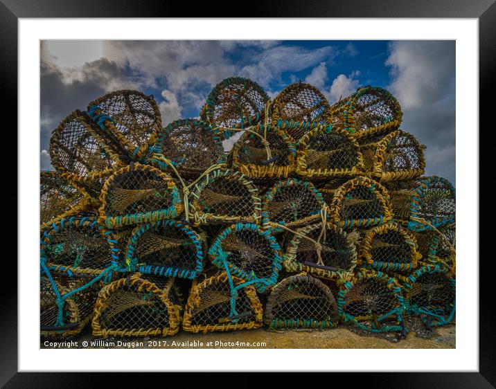 Traditional Fishing Traps Framed Mounted Print by William Duggan