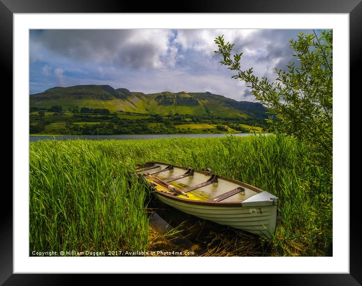 Glencar  fishing Boat Framed Mounted Print by William Duggan