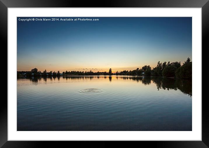  Gatton Water Sunset Framed Mounted Print by Chris Mann