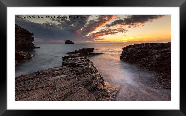  Cornish sunset Framed Mounted Print by Chris Mann