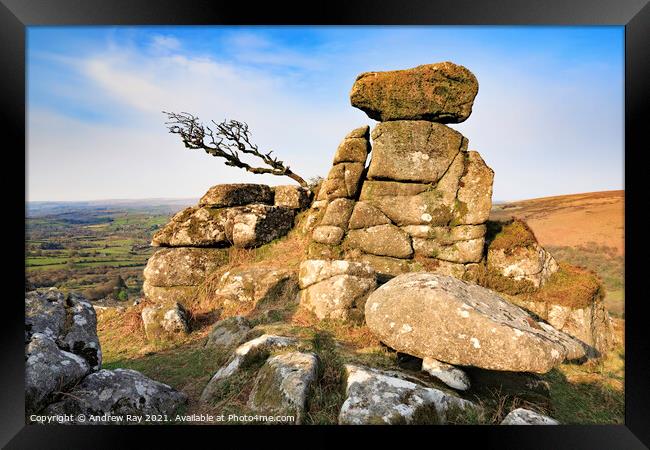 Chinkwell Tor (Dartmoor) Framed Print by Andrew Ray