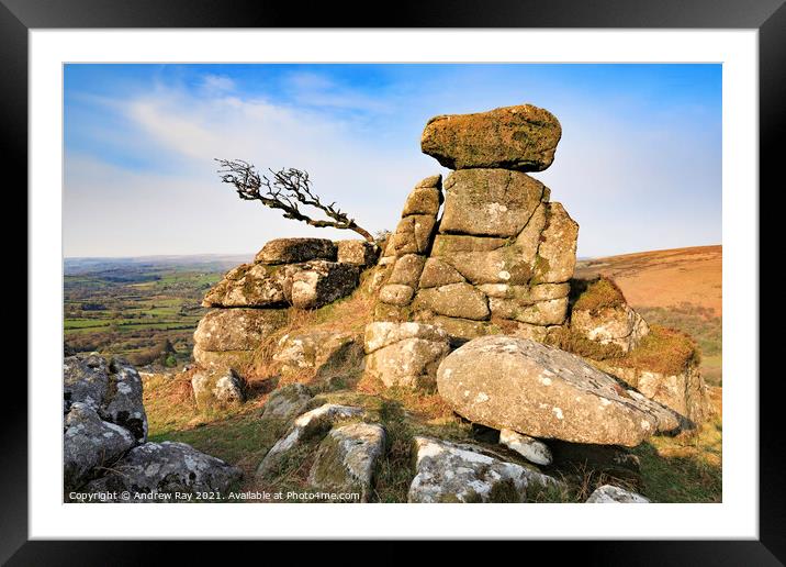 Chinkwell Tor (Dartmoor) Framed Mounted Print by Andrew Ray