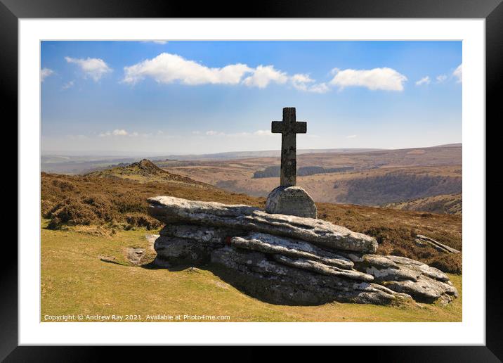 Cave-Penny Cross (Dartmoor)  Framed Mounted Print by Andrew Ray