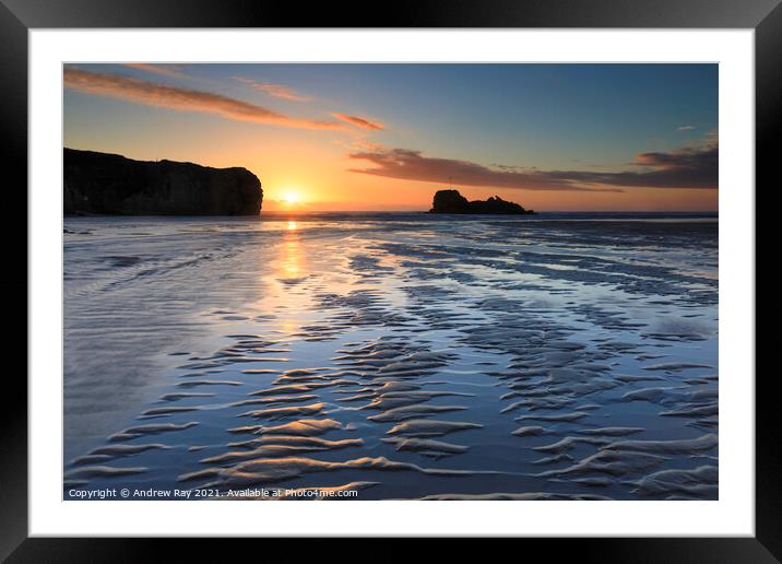 Towards sunset (Perranporth)  Framed Mounted Print by Andrew Ray