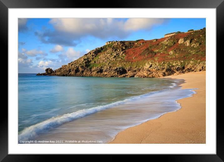 Towards the Minack (Porthcurno) Framed Mounted Print by Andrew Ray